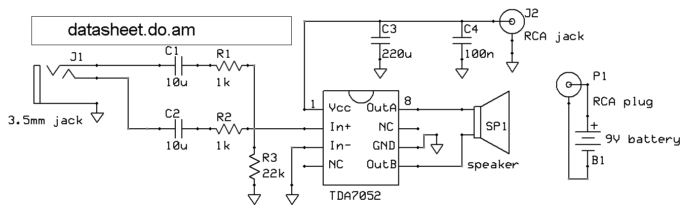 Da7052a схема включения